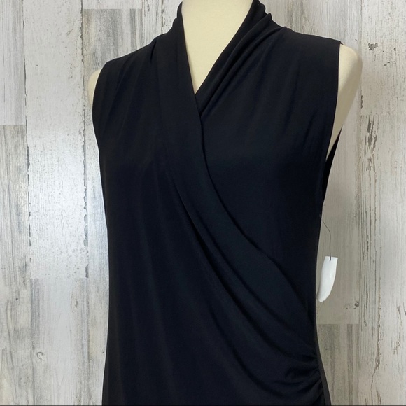 Norma Kamali Sleeveless Side Drape Dress, L - Picture 5 of 8